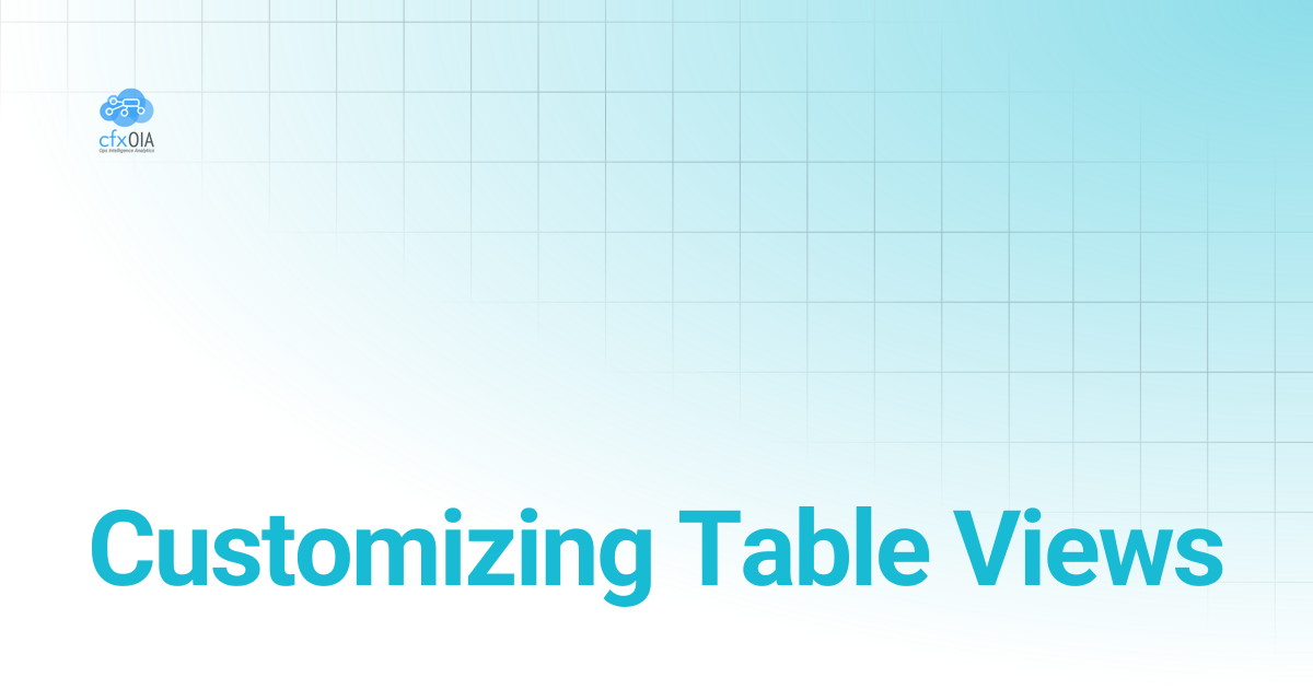 Customizing Table Views | cfxOIA